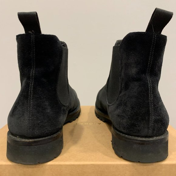 Ortigni (Firenze) Black Suede Chelsea Boots - Picture 6 of 13